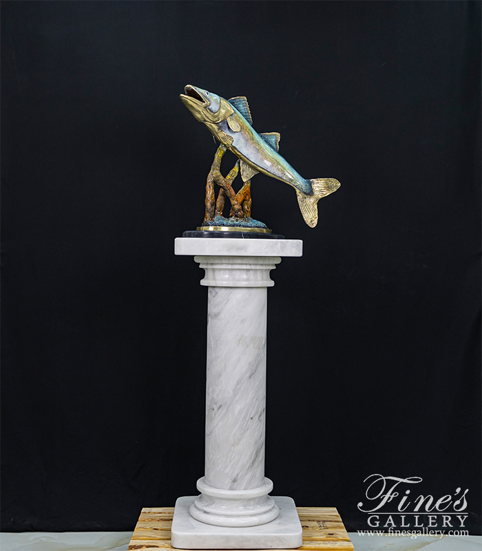 Bronze Statues  - Bronze Fish Statue Snook - BS-1326